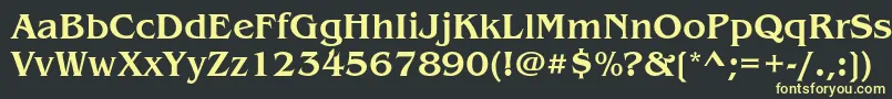 BenguiatstdMedium Font – Yellow Fonts on Black Background