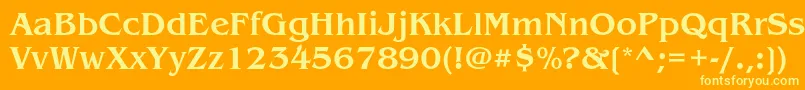 BenguiatstdMedium Font – Yellow Fonts on Orange Background
