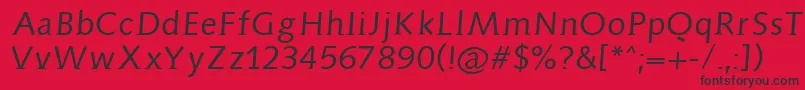 Aidaserif Font – Black Fonts on Red Background