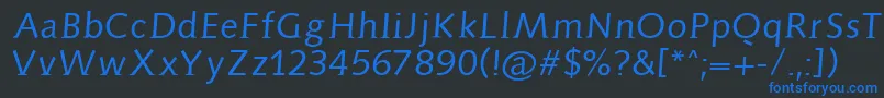 Aidaserif Font – Blue Fonts on Black Background
