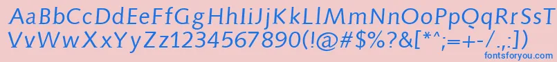 Aidaserif Font – Blue Fonts on Pink Background