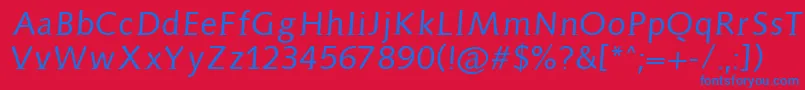 Aidaserif Font – Blue Fonts on Red Background