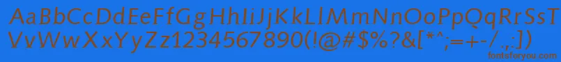 Aidaserif Font – Brown Fonts on Blue Background