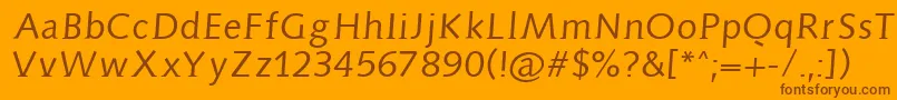 Aidaserif Font – Brown Fonts on Orange Background