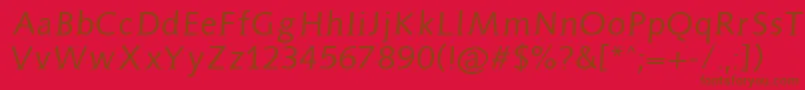 Aidaserif Font – Brown Fonts on Red Background