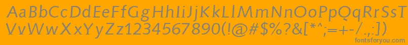 Aidaserif Font – Gray Fonts on Orange Background