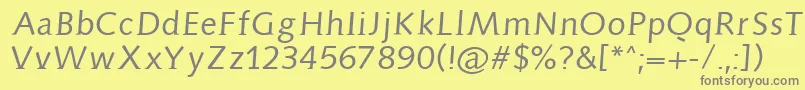 Aidaserif Font – Gray Fonts on Yellow Background