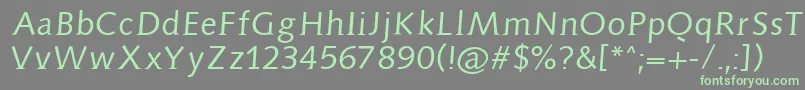 Aidaserif Font – Green Fonts on Gray Background
