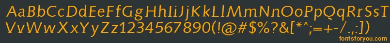 Aidaserif Font – Orange Fonts on Black Background