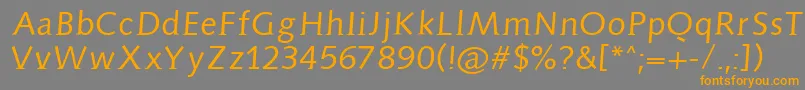 Aidaserif Font – Orange Fonts on Gray Background