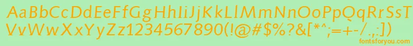 Aidaserif Font – Orange Fonts on Green Background