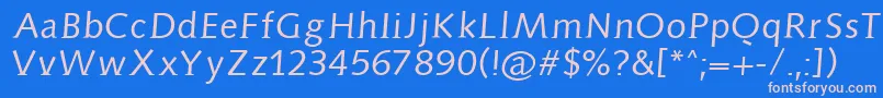 Aidaserif Font – Pink Fonts on Blue Background