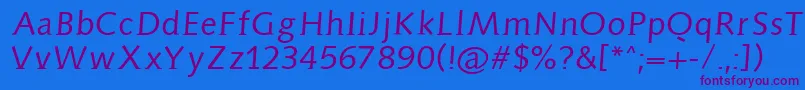 Aidaserif Font – Purple Fonts on Blue Background