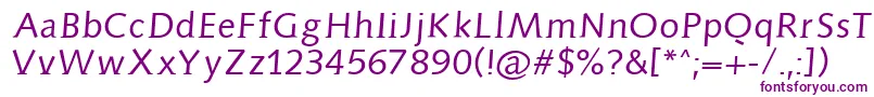 Aidaserif Font – Purple Fonts on White Background