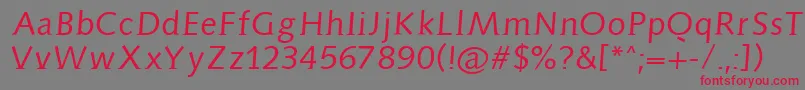 Aidaserif Font – Red Fonts on Gray Background