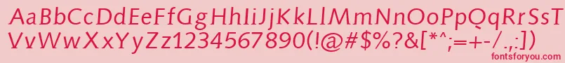フォントAidaserif – ピンクの背景に赤い文字