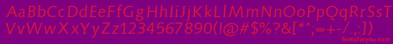 Aidaserif Font – Red Fonts on Purple Background