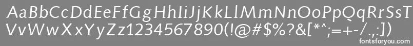 Aidaserif Font – White Fonts on Gray Background