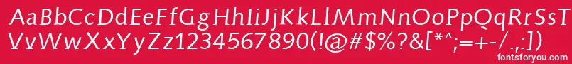 Aidaserif Font – White Fonts on Red Background