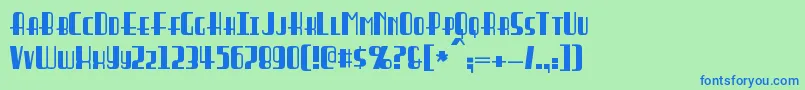 Braddington Font – Blue Fonts on Green Background
