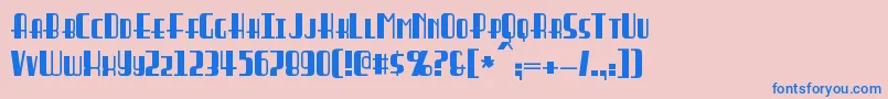 Braddington Font – Blue Fonts on Pink Background