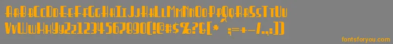 Braddington Font – Orange Fonts on Gray Background
