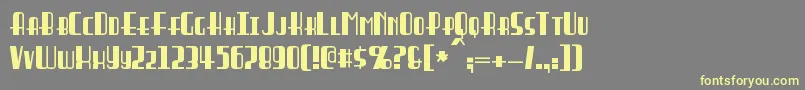 Braddington Font – Yellow Fonts on Gray Background