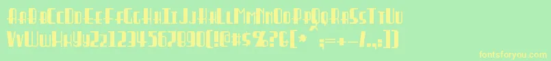 Braddington Font – Yellow Fonts on Green Background