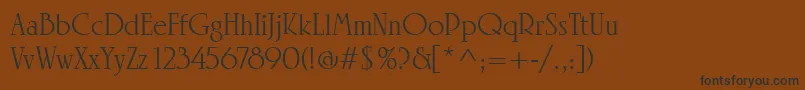 LinotypeRowenaRegular Font – Black Fonts on Brown Background