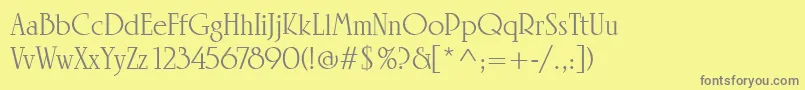 LinotypeRowenaRegular Font – Gray Fonts on Yellow Background