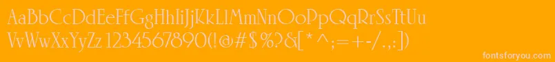 LinotypeRowenaRegular Font – Pink Fonts on Orange Background