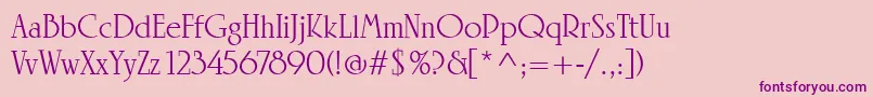 LinotypeRowenaRegular Font – Purple Fonts on Pink Background