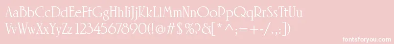 LinotypeRowenaRegular Font – White Fonts on Pink Background