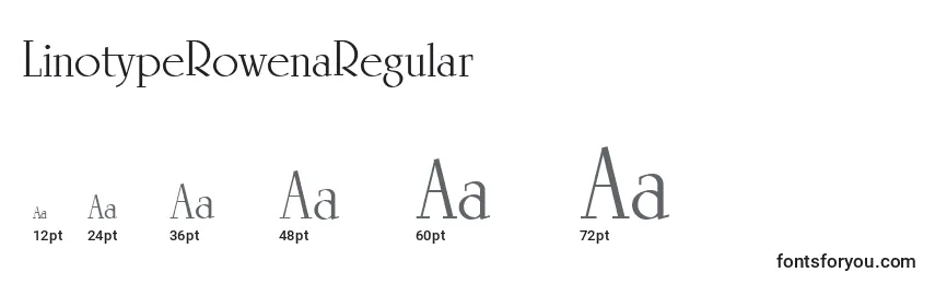 Размеры шрифта LinotypeRowenaRegular
