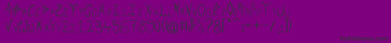Rqf-Schriftart – Schwarze Schriften auf violettem Hintergrund