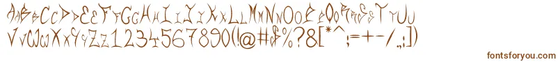 Шрифт Rqf – коричневые шрифты на белом фоне