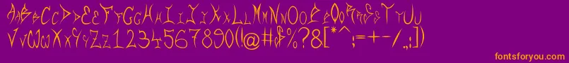 Rqf Font – Orange Fonts on Purple Background