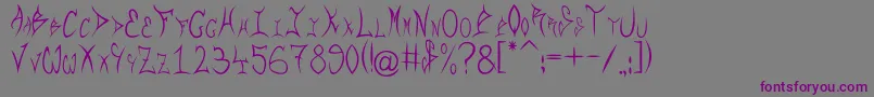 Rqf Font – Purple Fonts on Gray Background