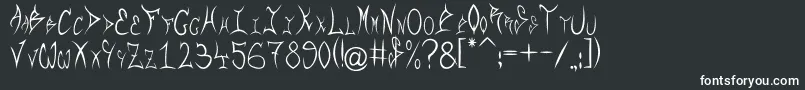 Шрифт Rqf – белые шрифты на чёрном фоне