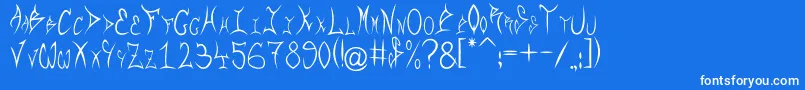 Rqf Font – White Fonts on Blue Background