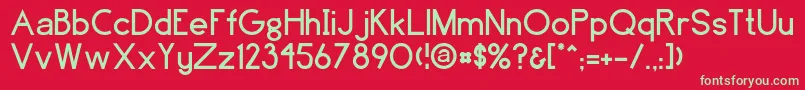 フォントGreenfield – 赤い背景に緑の文字