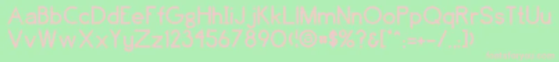 Greenfield Font – Pink Fonts on Green Background