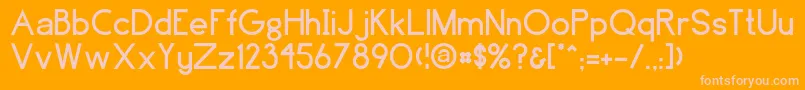 Greenfield Font – Pink Fonts on Orange Background