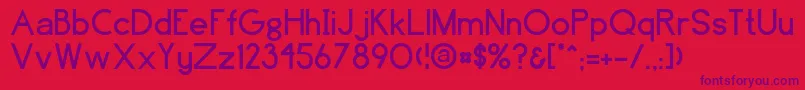 Greenfield Font – Purple Fonts on Red Background