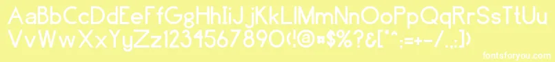 Greenfield Font – White Fonts on Yellow Background