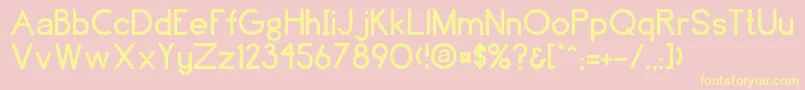 Greenfield Font – Yellow Fonts on Pink Background
