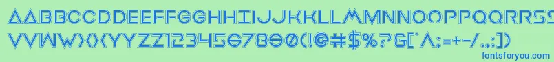 Earthorbiteracad Font – Blue Fonts on Green Background