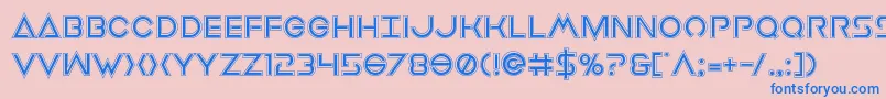 Earthorbiteracad Font – Blue Fonts on Pink Background