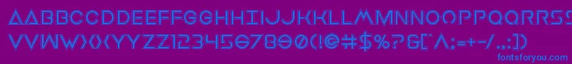 Earthorbiteracad Font – Blue Fonts on Purple Background