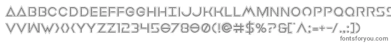 フォントEarthorbiteracad – 白い背景に灰色の文字